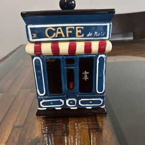 Discontinued Certified International Jenaifer Garant Cookie Cafe De Paris Jar